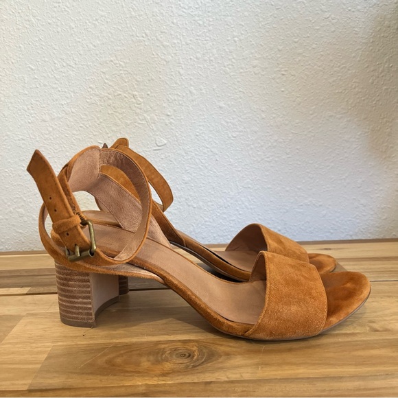 Madewell The Claudia Sandals in Amber brown Suede Size 9 - Picture 4 of 11